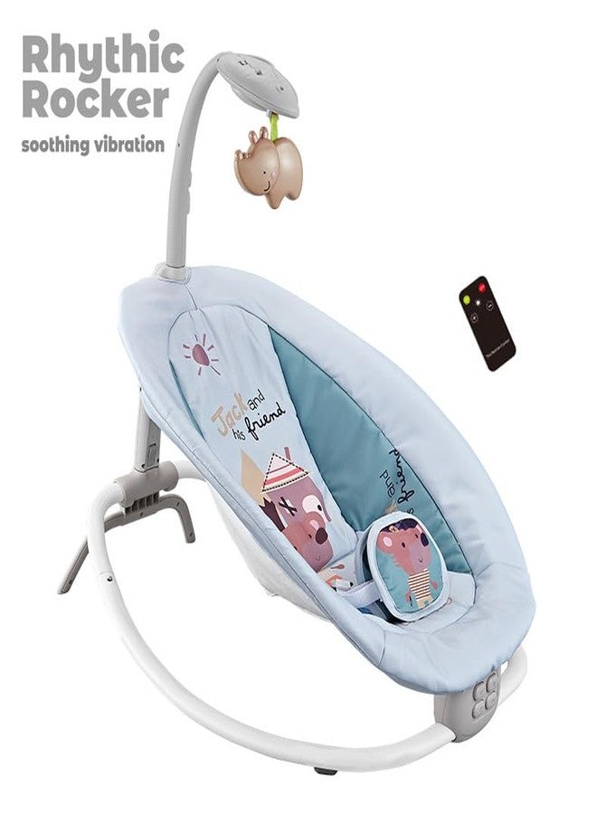 Jolfay Baby Vibrating Rocking Bouncer Chair Swing, Rocking Chair, Vibrating Rocking Chair Swing with Remote Control, Non-Slip, Portable Bouncer Rocker with 3 Speeds, Music Playback - Image 2